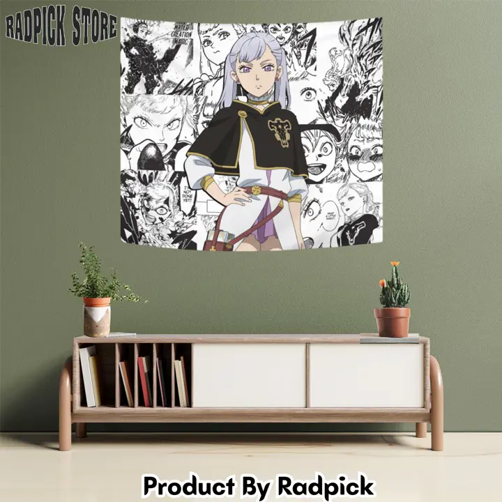 Silva noelle tapestry custom black clover anime manga room wall decor  rp5945393